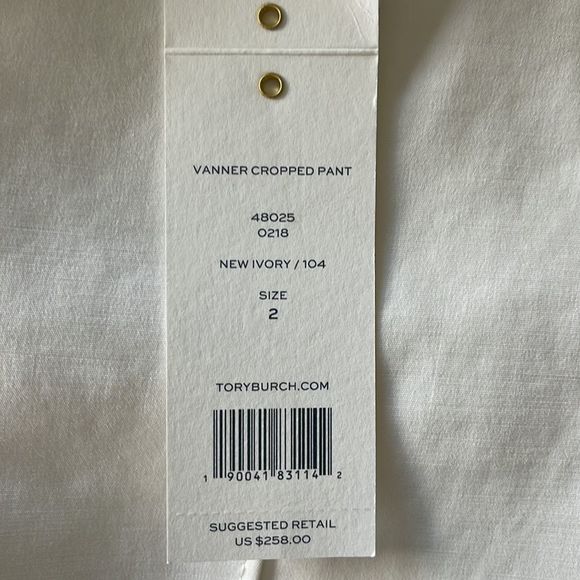 Tory Burch Vanner Cropped pants size 2 - Picture 7 of 9